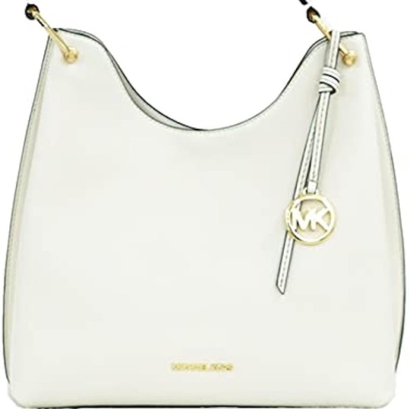 Michael Kors Handbags - Michael Kors Joan Large Slouchy Leather Shoulder Bag in light cream